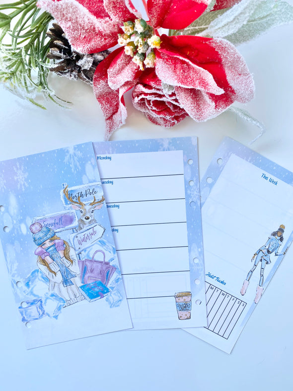 Ice Ice Baby Planner Weekly Inserts