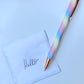 Rainbow Pastel Glittler Ballpoint Pen