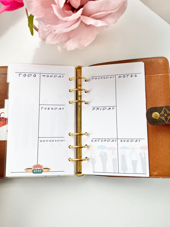 Friends TV Show Planner Weekly Inserts