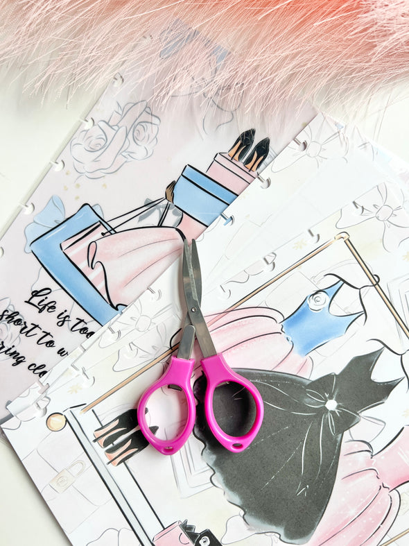 Foldable Pink Craft Scissors