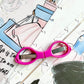 Foldable Pink Craft Scissors