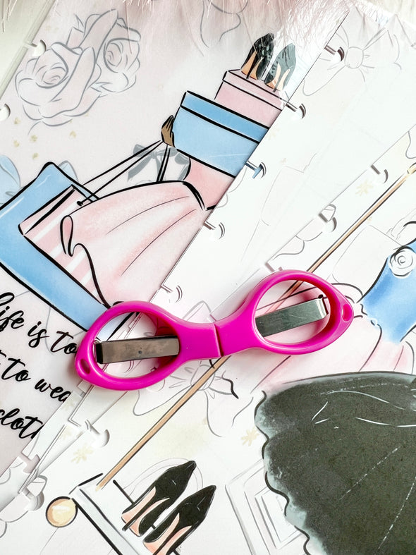 Foldable Pink Craft Scissors