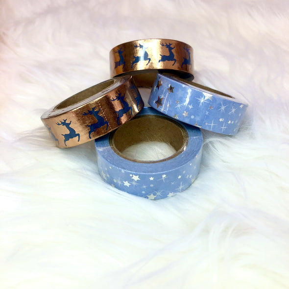 Winter Holiday Gold Foil Washi Tape