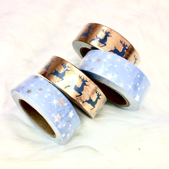 Winter Holiday Gold Foil Washi Tape