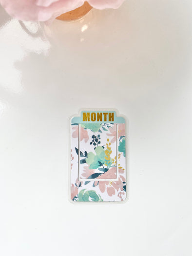 Month Gold Foil Bookmark
