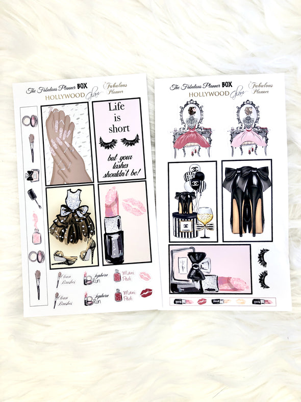 Hollywood Glam Matte Stickers - 2 Sheets