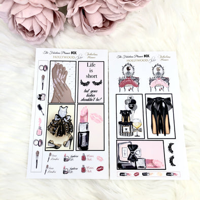 Hollywood Glam Matte Stickers - 2 Sheets