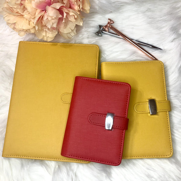 Faux Leather Colorful Ring Planner