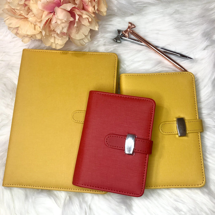 Faux Leather Colorful Ring Planner