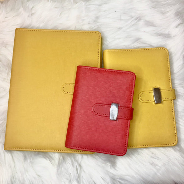 Faux Leather Colorful Ring Planner