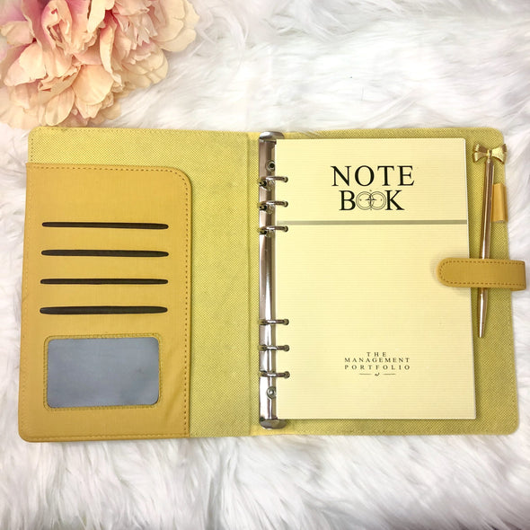 Faux Leather Colorful Ring Planner