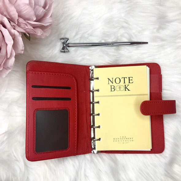 Faux Leather Colorful Ring Planner