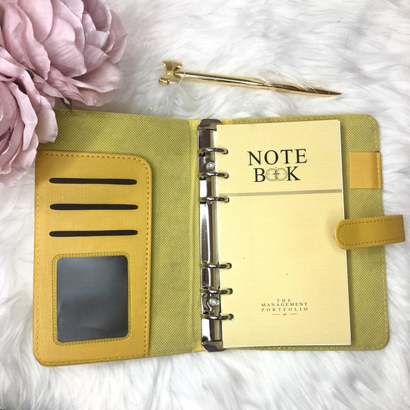 Faux Leather Colorful Ring Planner