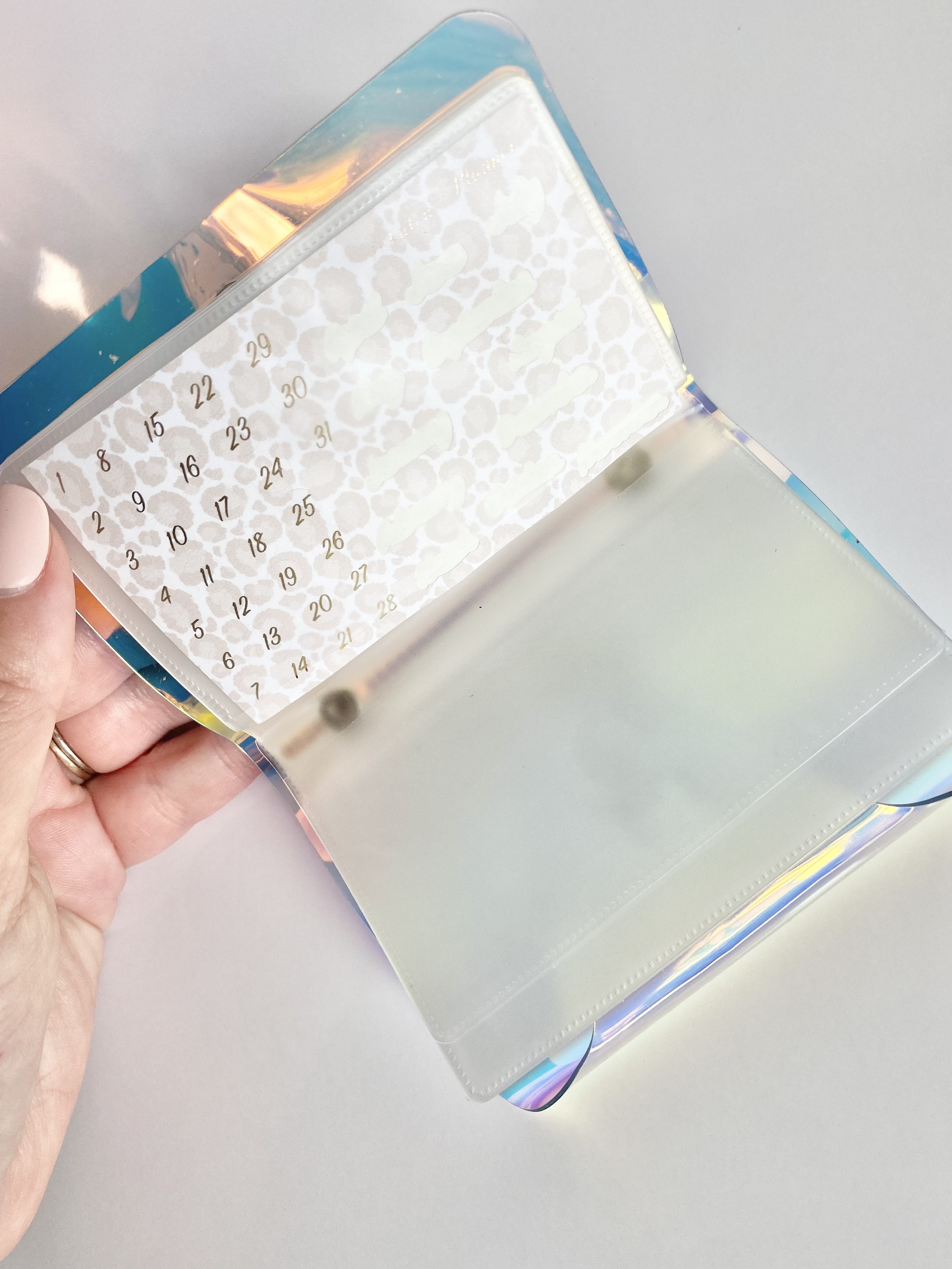 Clear Hologram Transparent Credit Card/Mini Sticker Storage Holder ...