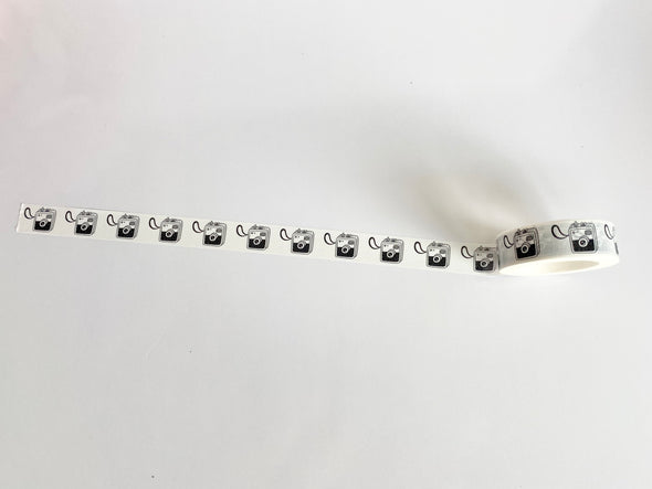 Black Vintage Camera Washi Tape