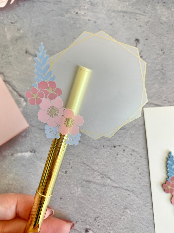 Floral Transparent Memo Sticky Notes Notepad