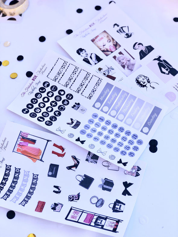Fashion Icons Sticker Set - 3 Sheets
