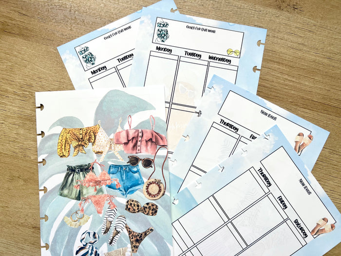 Summer Getaway Collection Planner Weekly Inserts