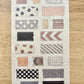 Rainbow Patterned Clear Tape Planner Stickers - Set of 15