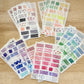 Rainbow Patterned Clear Tape Planner Stickers - Set of 15