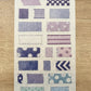 Rainbow Patterned Clear Tape Planner Stickers - Set of 15