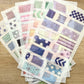 Rainbow Patterned Clear Tape Planner Stickers - Set of 15