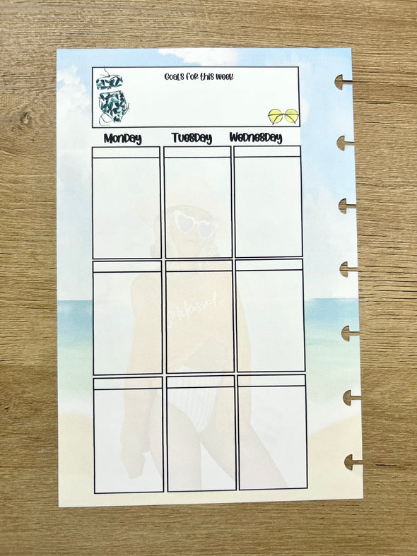 Summer Getaway Collection Planner Weekly Inserts