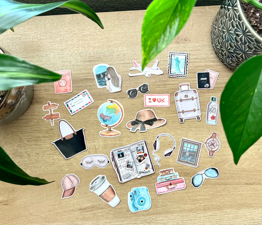 World Traveler Stickers Die Cut Set