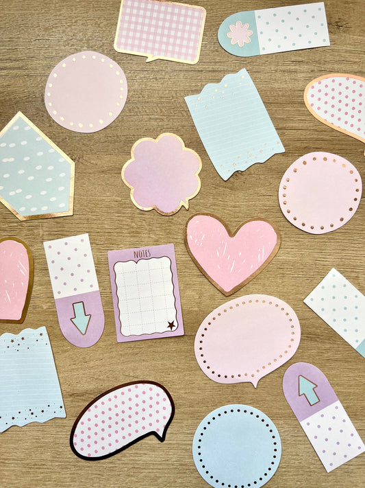 Pastel Gold Foil Scrapbook Collage Die Cuts