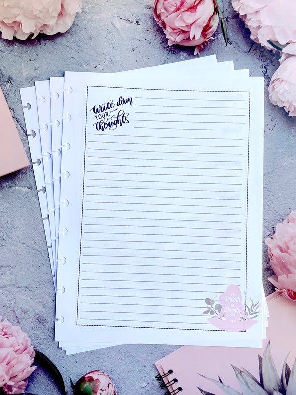 Mindfullness Collection Planner Weekly Inserts