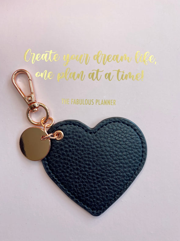 Heart Planner Charm Keychain