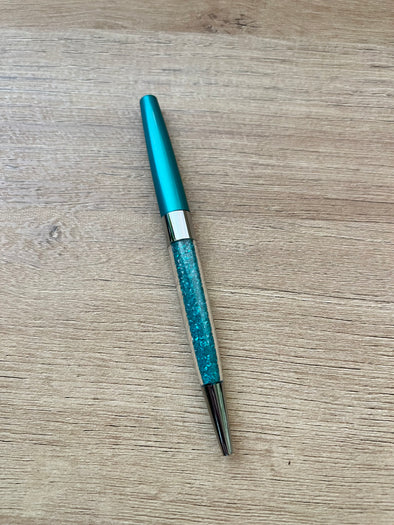 Turquoise Dark Green Crystal Ballpoint Pen