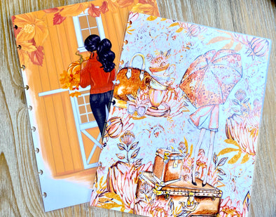 Set of 2 - Autumn Fall Spice Collection Planner Dashboard