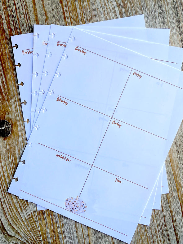 Fall Spice Collection Planner Weekly Inserts