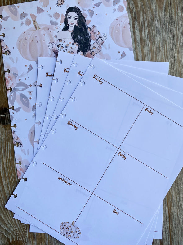 Fall Spice Collection Planner Weekly Inserts