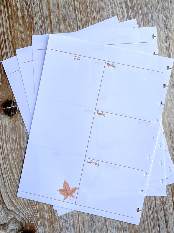Fall Spice Collection Planner Weekly Inserts