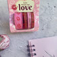 Pink and Red Hearts and Kisses Washi Tape