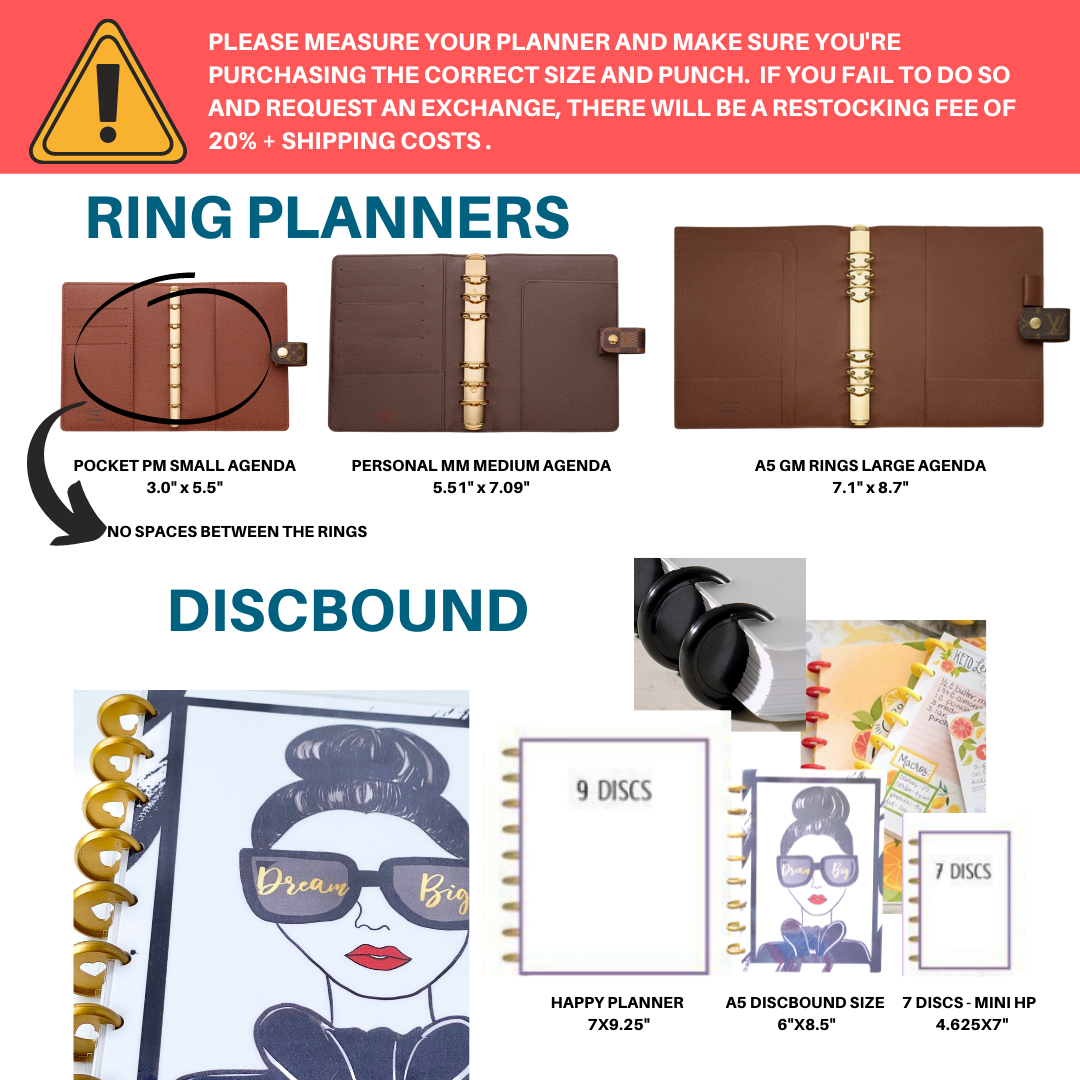 Fashionista Functional Weekly Planner Inserts – The Fabulous Planner