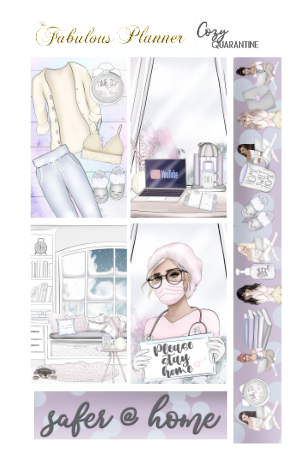 Cozy Quarantine Sticker Set - 4 Sheets