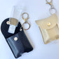 Sanitizer Faux Leather Keychain