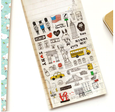 New York City Clear Stickers - 1 Sheet