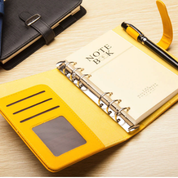 Faux Leather Colorful Ring Planner
