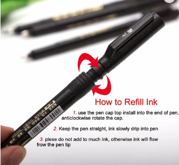 Black Lettering Brush Pens - Set of 2