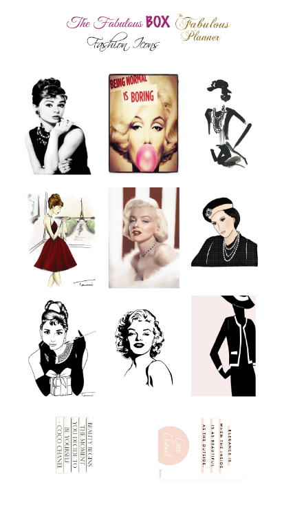 Fashion Icons Sticker Set - 3 Sheets