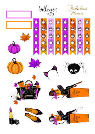 Halloween Kitty Sticker Set - 4 Sheets