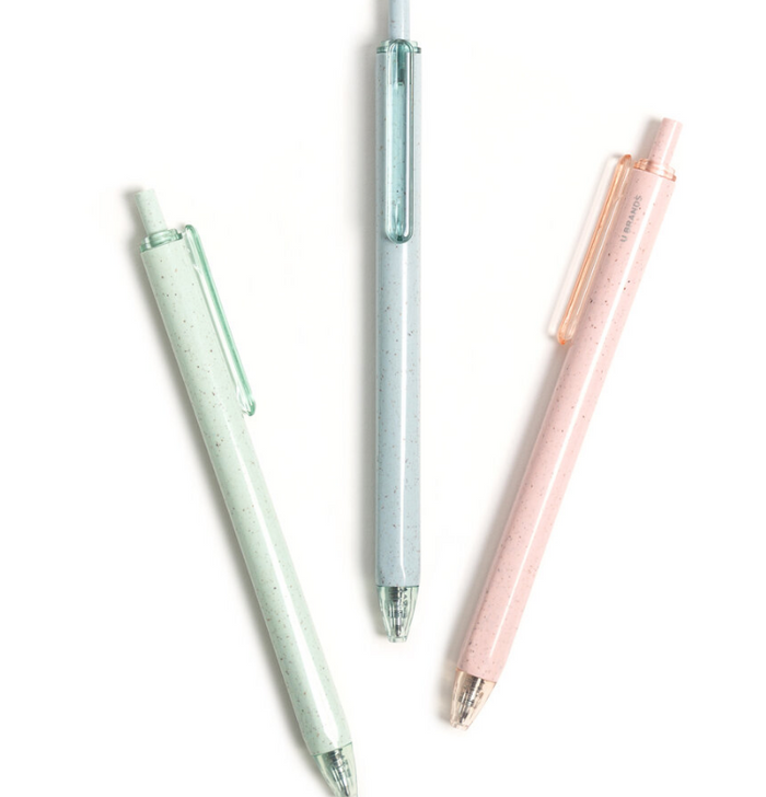 Gel Click Recycled Plastic Pastel Speckle Pens