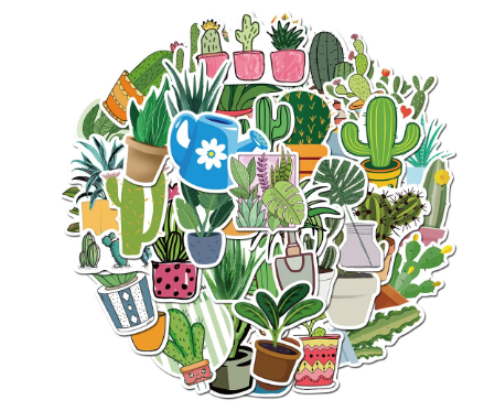 House Plants Die Cut Stickers