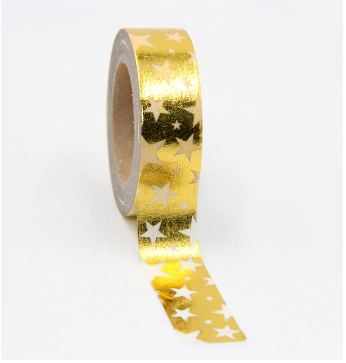 Stars Gold Foil Washi Tape