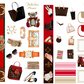 Luxe Designer Handbags and Shoes Matte Stickers Kit