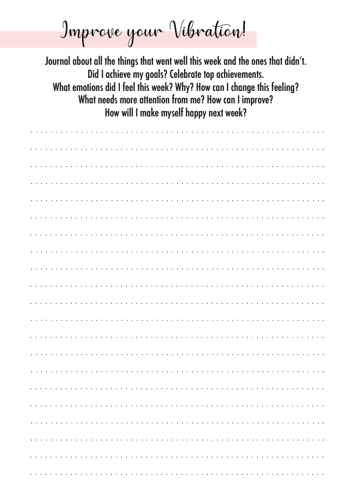 Instant Download Undated A5 Weekly Planner Vertical + Self-Development
